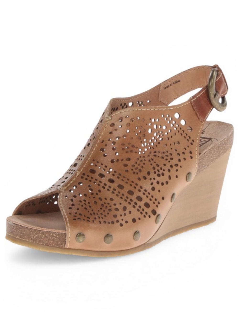 Pikolinos Benissa Leather Laser Cut Wedge Sandals
